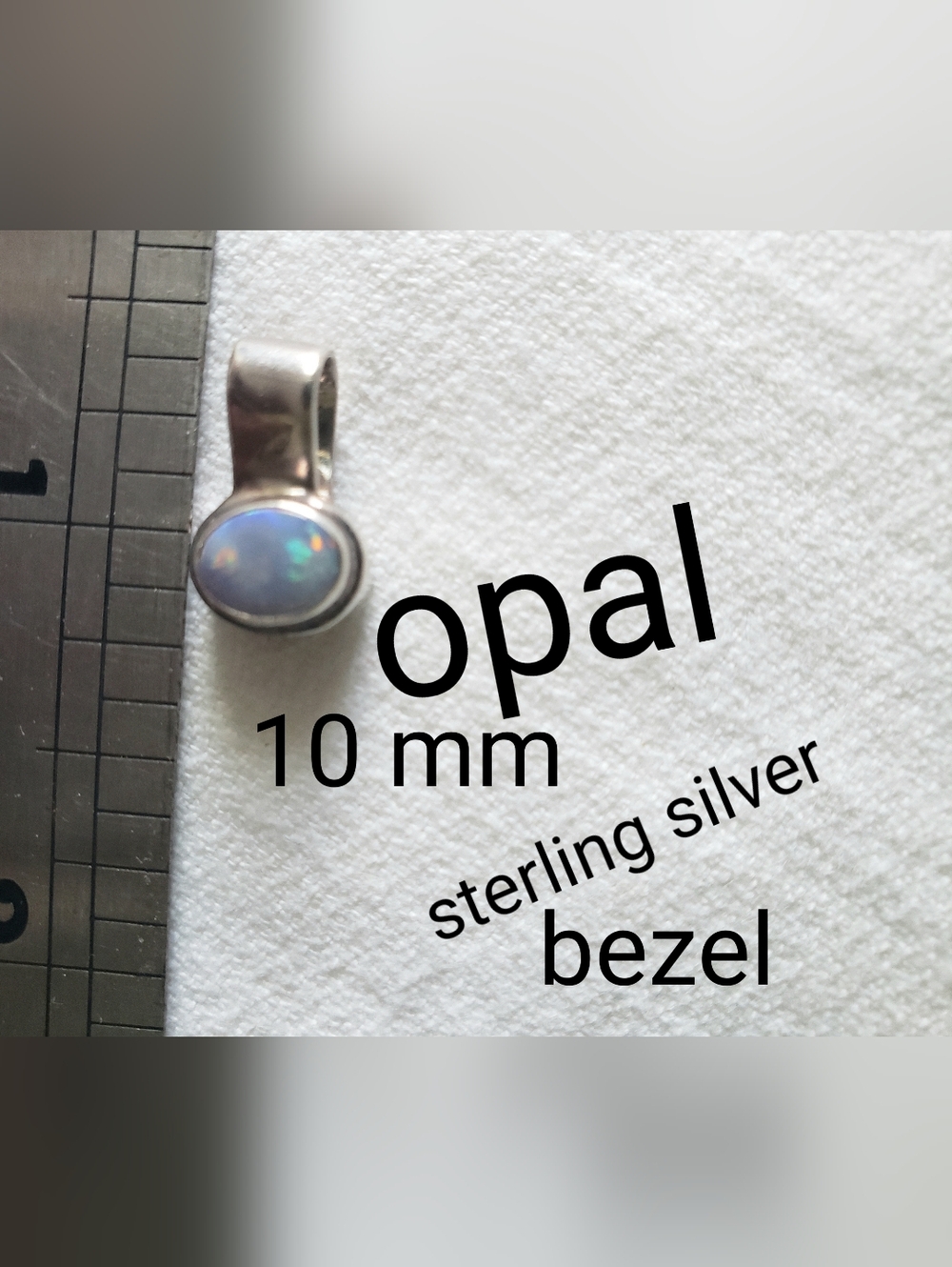 Solid Opal And Sterling Silver Pendant